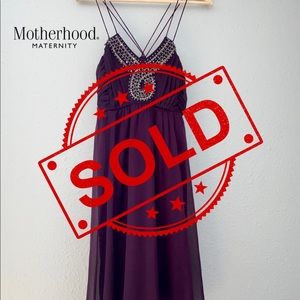 New Motherhood Maternity Short Purple Dress Size L